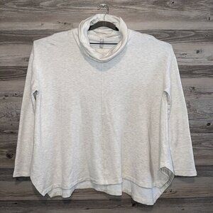 Athleta Sweater Womens Size‎ Medium Oversized Cowl Neck Long Sleeve Tunic Beige